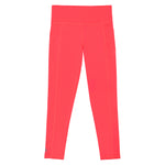 Girls Neon orange long leggings are so cool and comfortable your daughter will want to wear them for gymnastics and weekends
