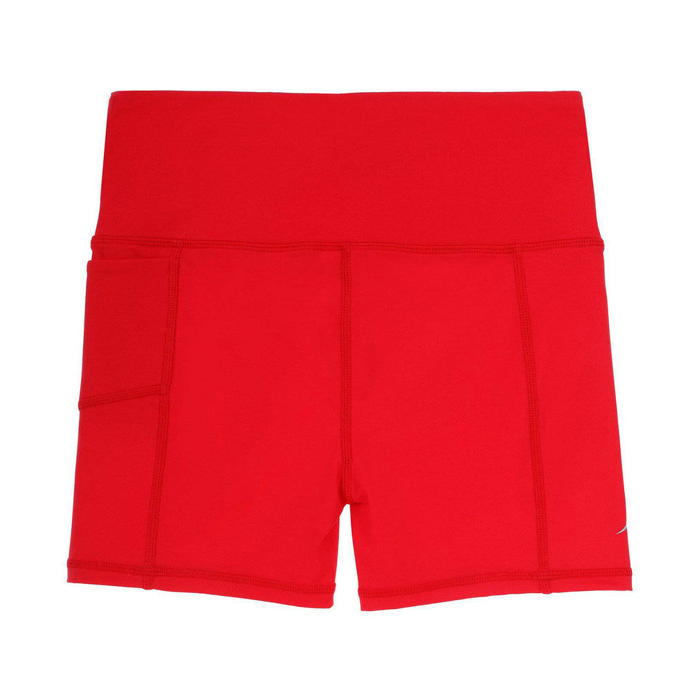 Girls Red Sports Shorts - School Active Sports. Girls red netball shorts