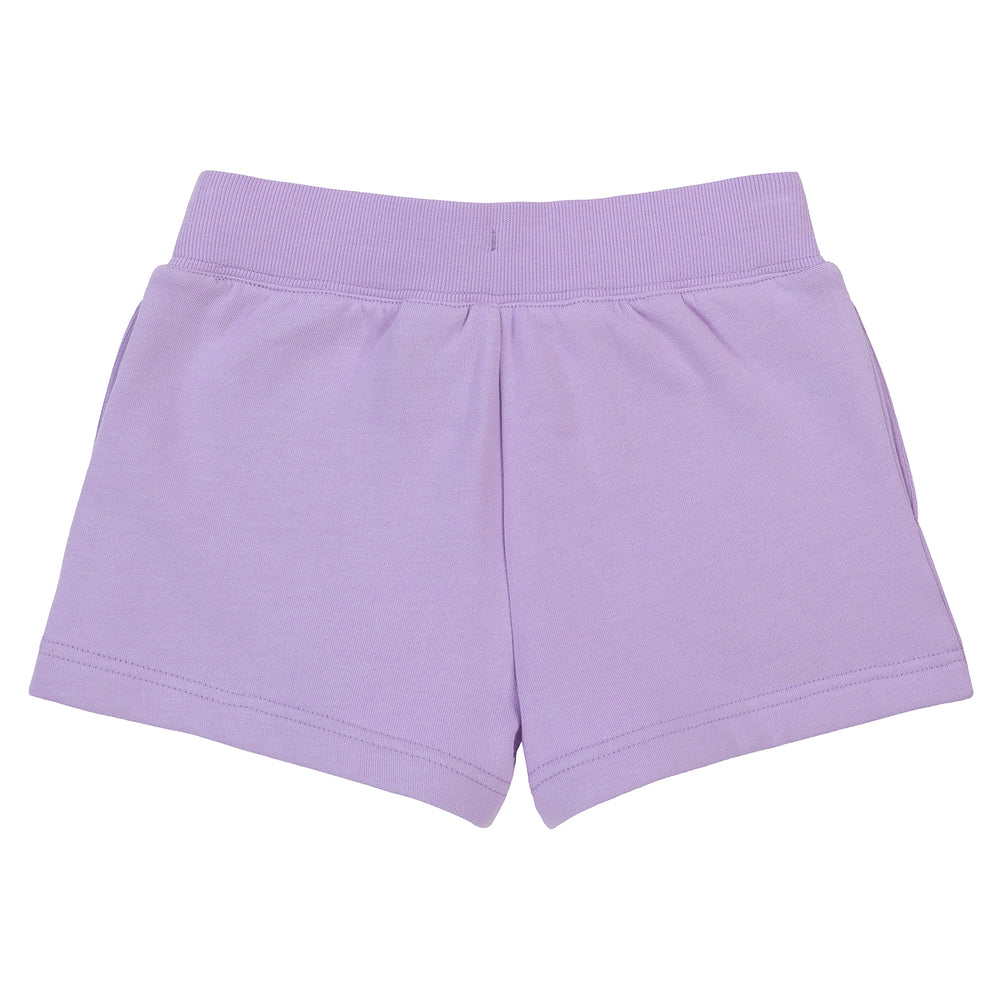 Girls Violet Fleece Shorts