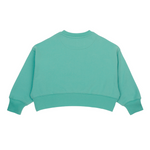 Girls Teal Cropped Crew Neck Jumper PRE SALE