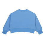 Girls Butterfly Blue Cropped Crew Neck Jumper PRE SALE