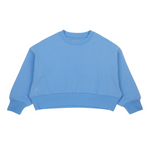 Girls Butterfly Blue Cropped Crew Neck Jumper PRE SALE