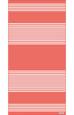 Seeking Summer Coral Stripe Sand Free Beach Towel