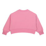 Girls Fairy Floss Pink Cropped Crew Neck Jumper PRE SALE