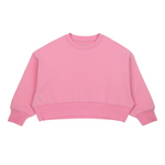Girls Fairy Floss Pink Cropped Crew Neck Jumper PRE SALE