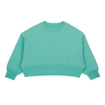 Girls Teal Cropped Crew Neck Jumper PRE SALE