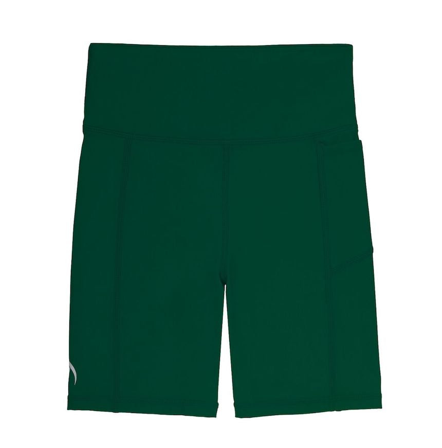 Girls Forest Green Long Bike Sports Shorts - Pre-ORDER