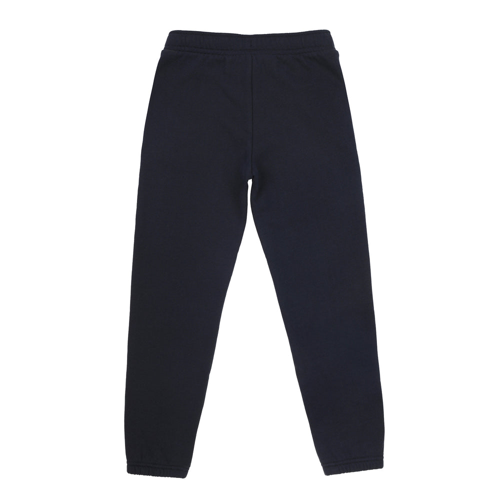 Personalised girls navy track pants with customisable print option. Ideal for school teams, dance, and activewear sets.”