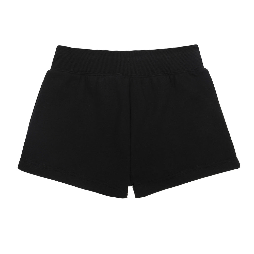 Girls Black Fleece Shorts