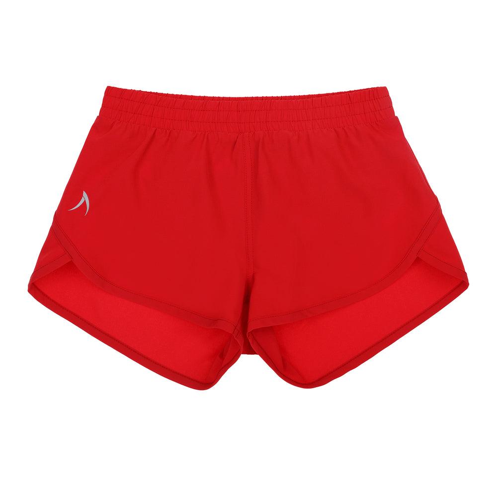 Girls Red Recycled Fibre Shorts with Internal Brief