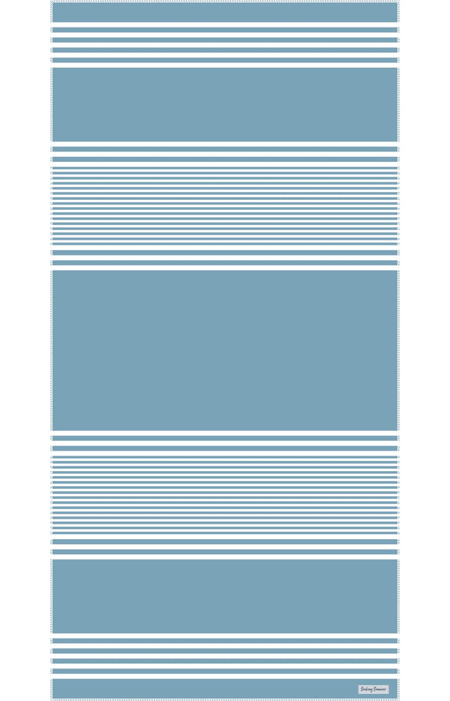 Seeking Summer Sky Blue Stripe Sand Free Beach Towel