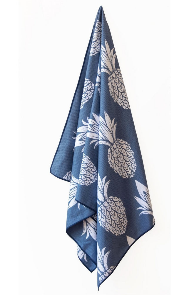 Seeking Summer Navy Blue Pineapple Sand Free Beach Towel