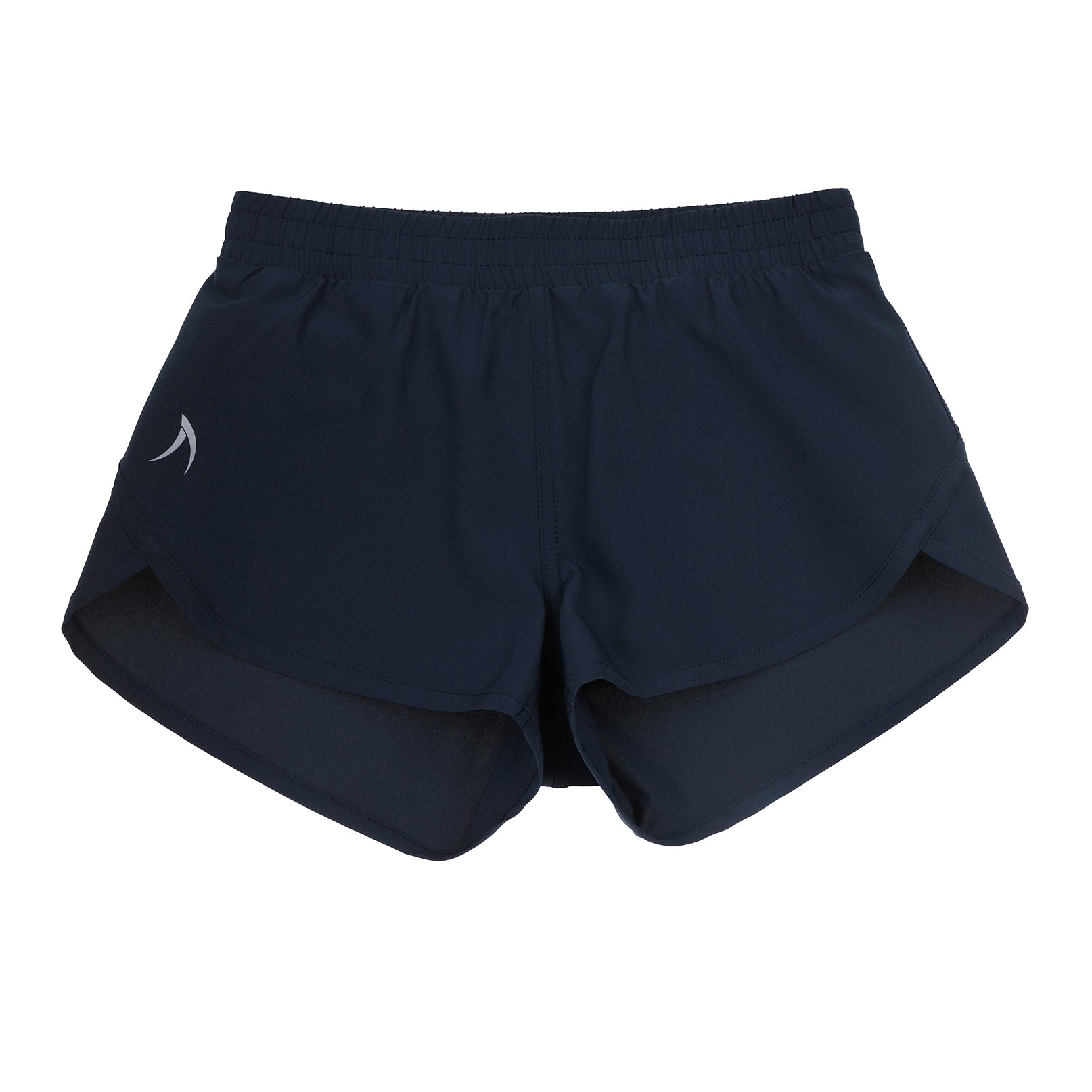 Girls Navy Recycled Fibre Running Shorts with Internal Brief