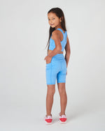 Girls Periwinkle Blue Bike Sports Shorts