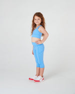 Girls 3/4 leggings little athletics blue