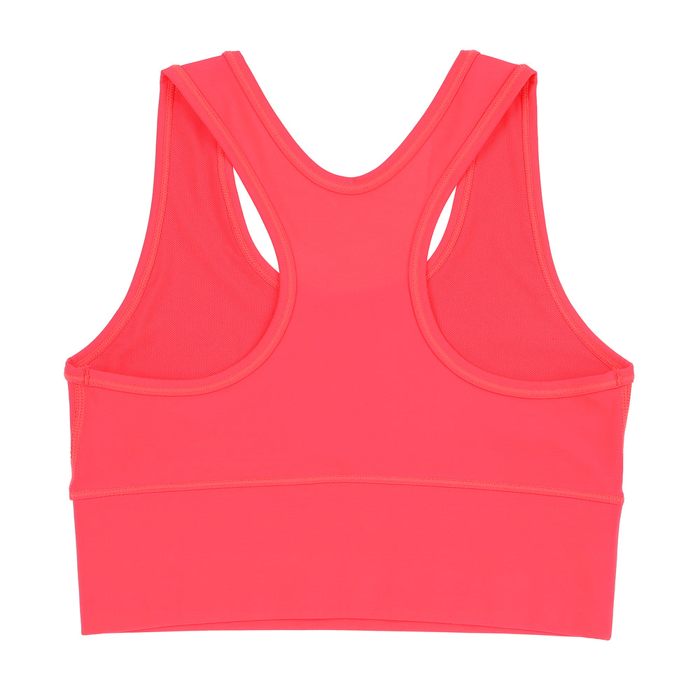 Girls Neon Orange racer back sports crop top bra