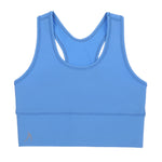 Girls Periwinkle blue racer back sports crop top bra