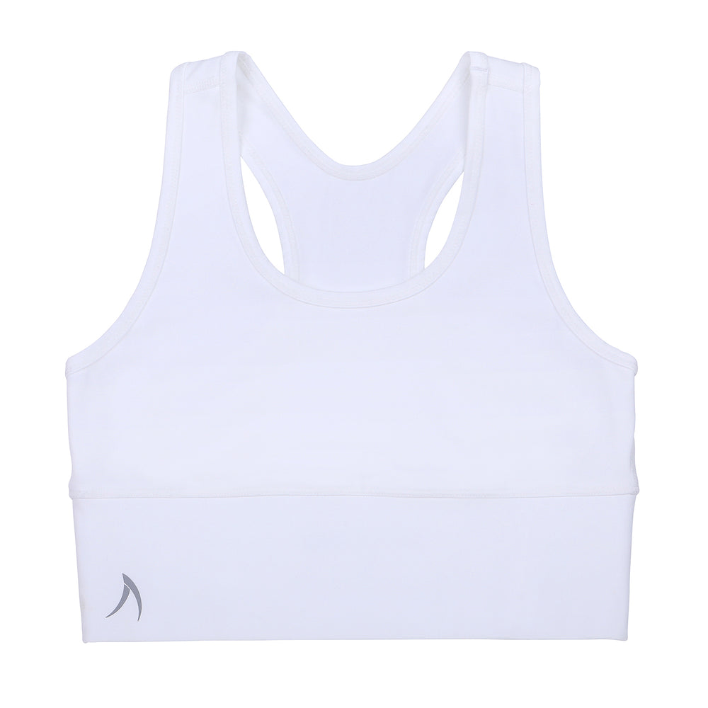 Brilliant Basics Girls Sport Crop Top - White - Size 12