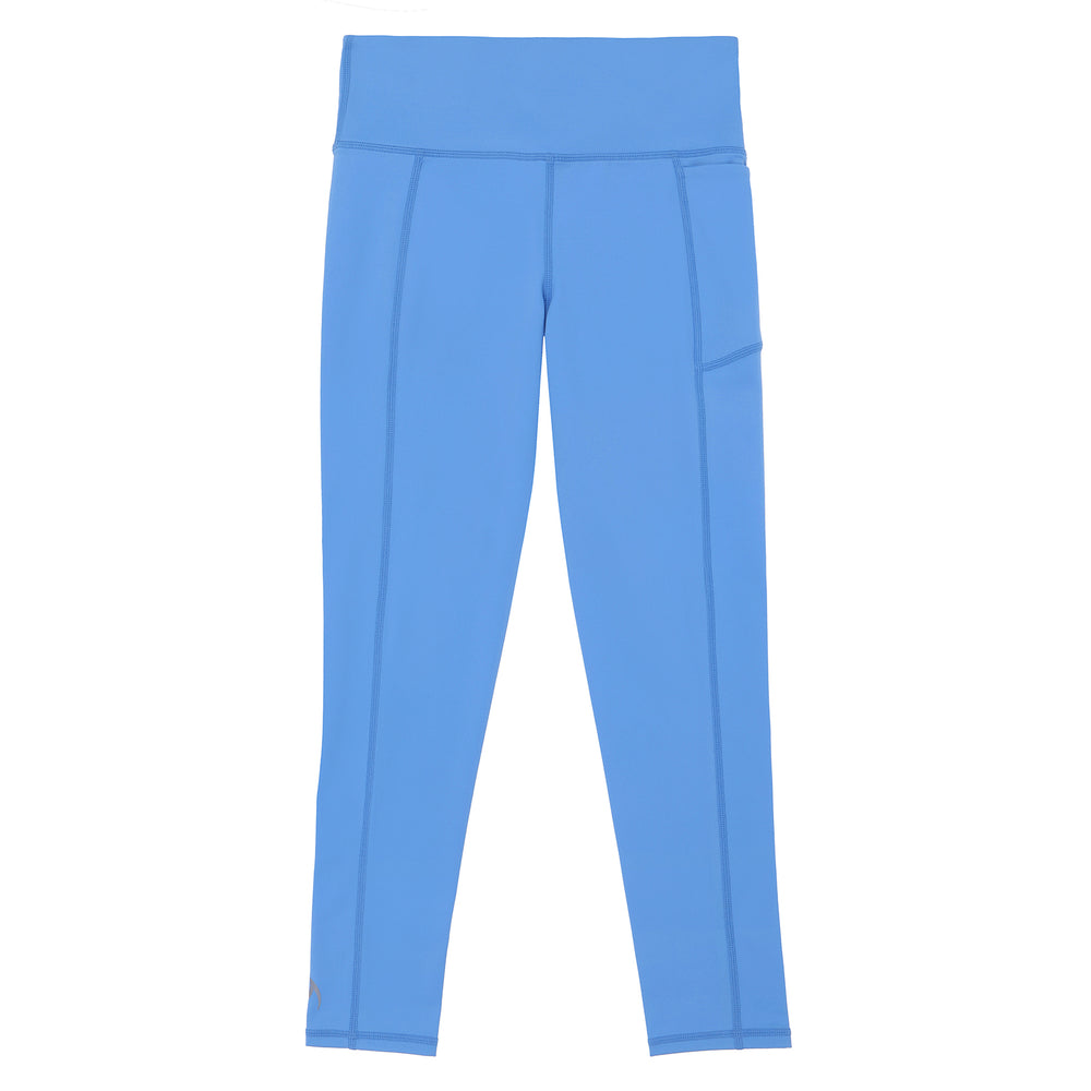Pretty and contemporary periwinkle blue leggings are a staple activewear essential for any girl. Personalise your girls blue sports tights with your name or initials. Our focus on trendy, sophisticated, minimal activewear is reflected in our girls sports tights. Our girls leggings are perfect for school holidays, ballet, tennis, sports, yoga, gymnastics, running, dancing, after practice and exploring outdoors. 