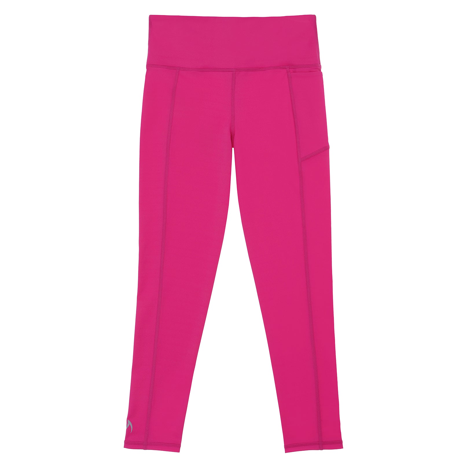 Girls Magenta Pink Long Leggings - Main Image