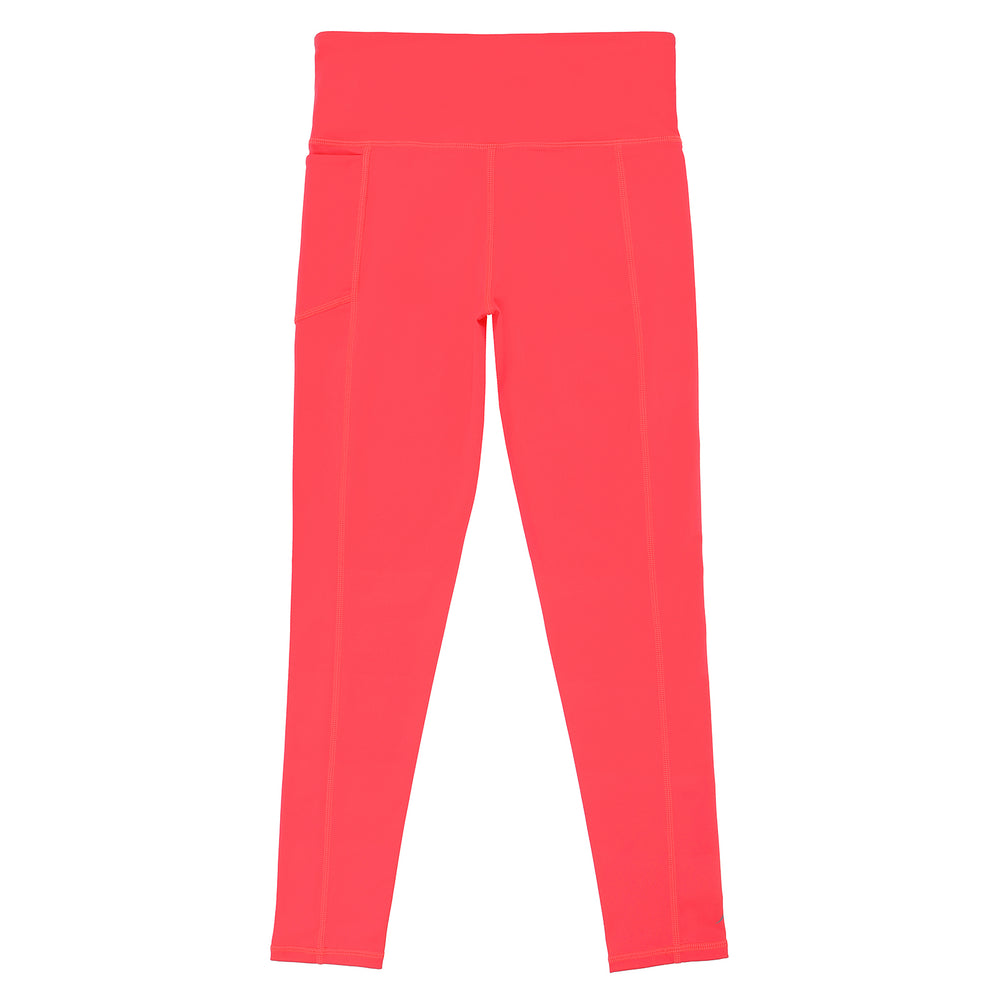 Girls Neon orange long leggings are so cool and comfortable your daughter will want to wear them for gymnastics and weekends