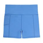 girls blue netball shorts that are also good for gymnastics and running
