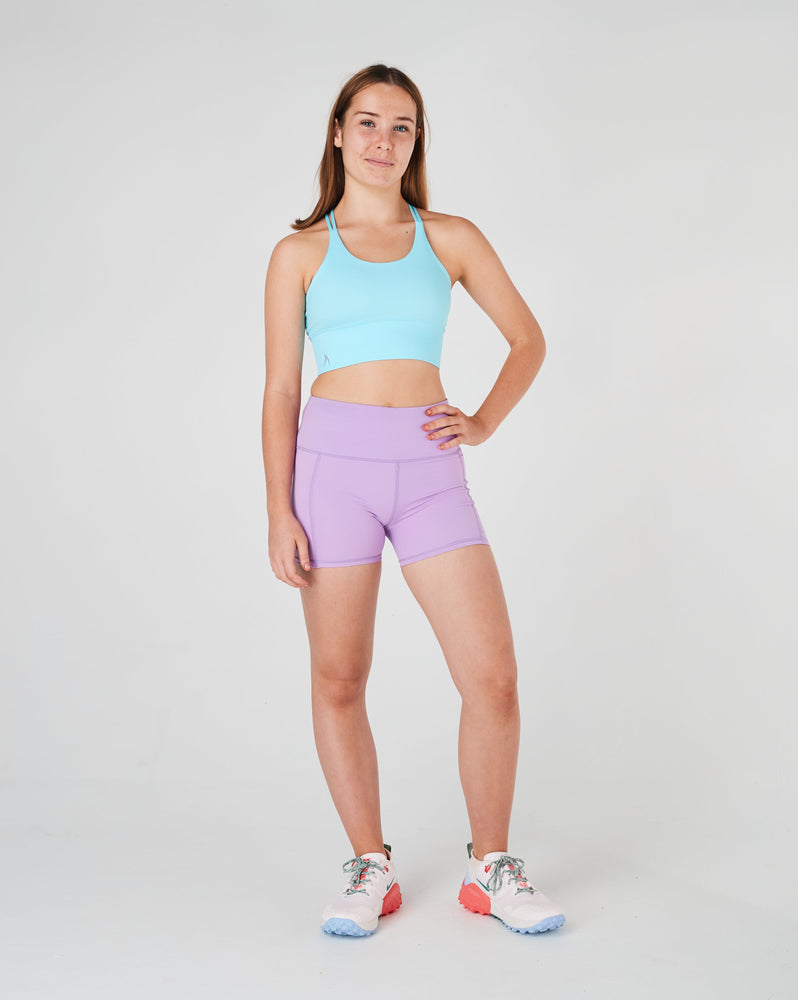 Girls Violet Sports Shorts
