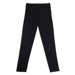 Girls’ black long leggings – perfect for school uniforms, sports, and activewear.