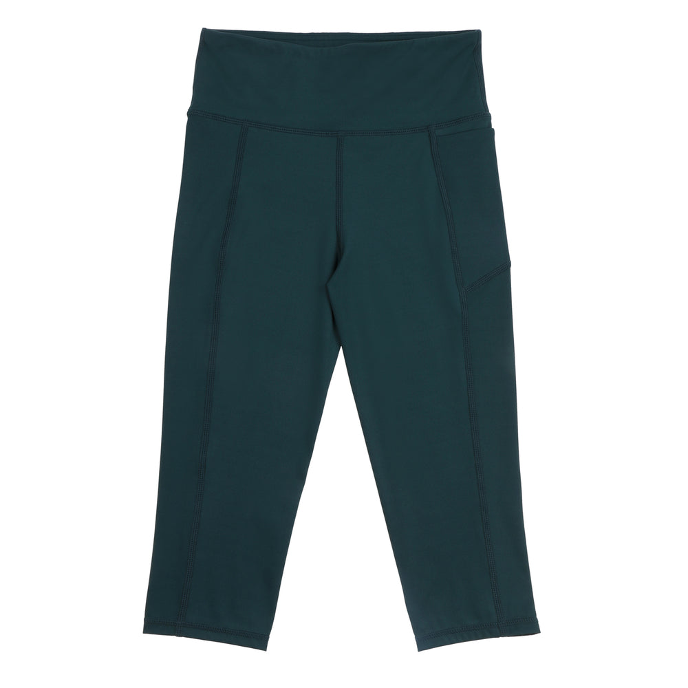 Girls Forest Green 3/4 Leggings