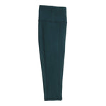 Girls high-waisted Forest Green and Bottle Green 3/4 leggings – designed for netball and dance.