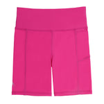 Girls Magenta Pink Long Bike Shorts