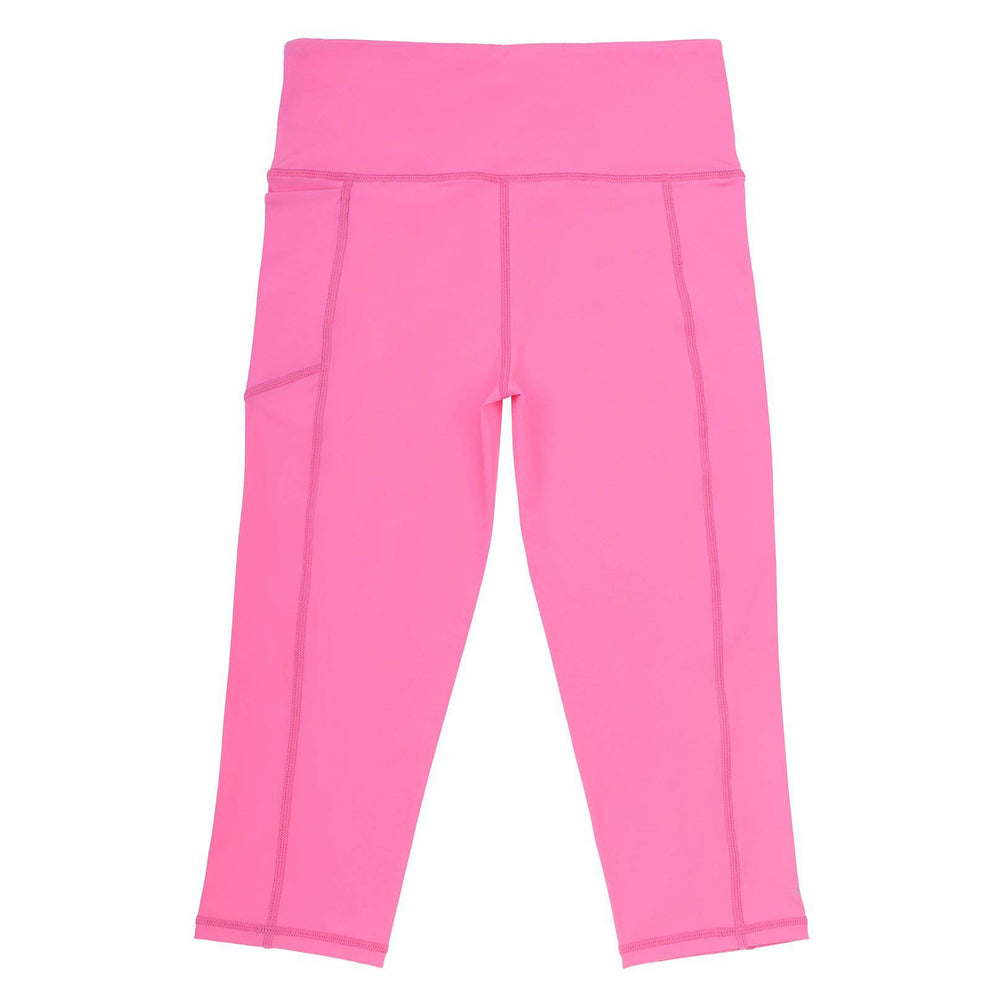 Girls Candy Pink 3/4 Leggings - School Active Sports