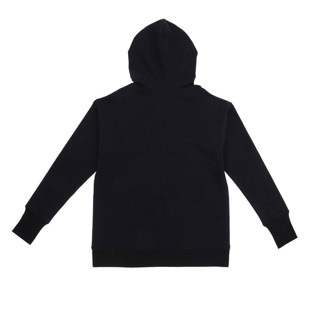 Personalised jumpers with puff print on the back Oversized Super-Soft Hoodie - BLACK - School Active Sports