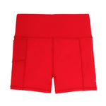 Girls Red Sports Shorts - School Active Sports. Girls red netball shorts